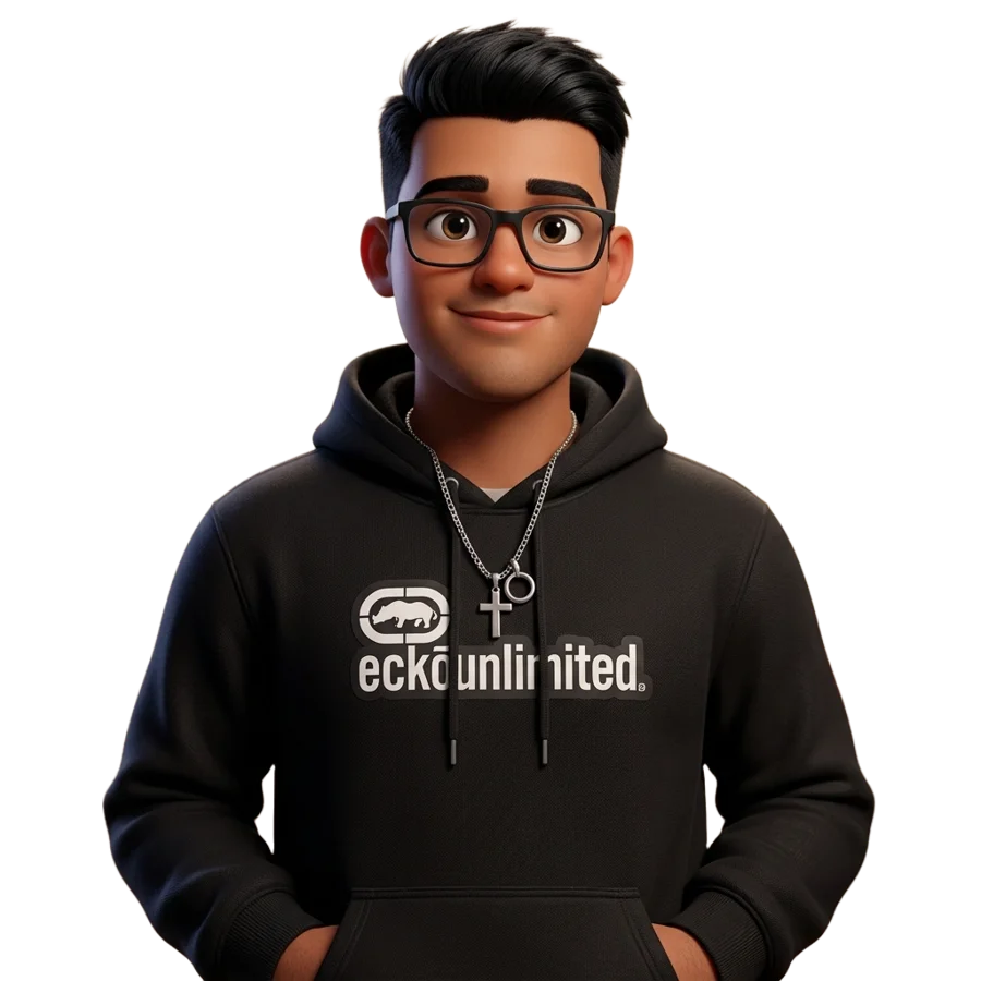 Avatar do Túlio Bessa, de moletom preto e óculos